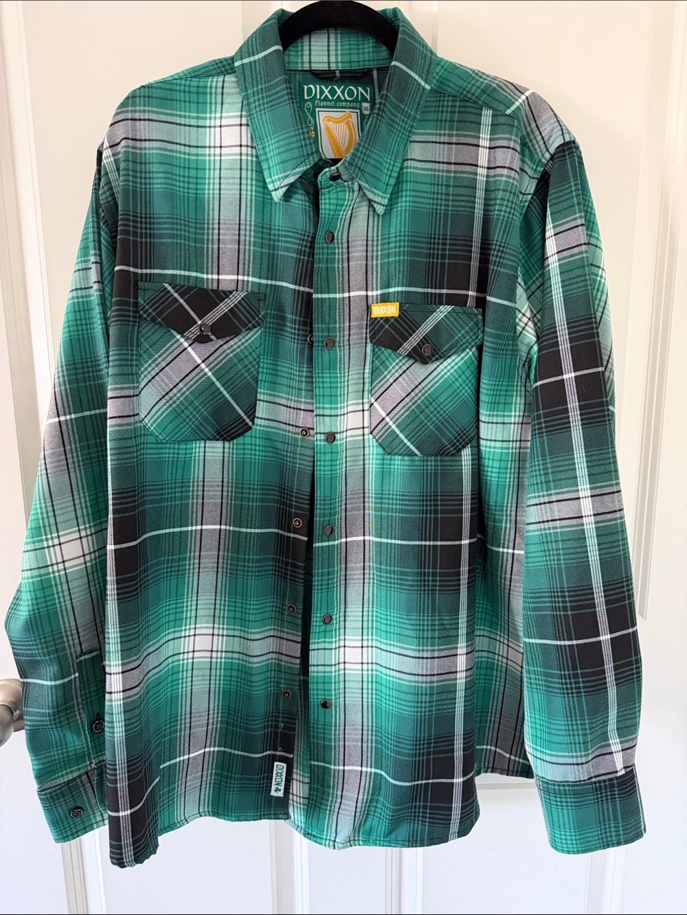 DIXXON ‘THE REILLY’ 🍀 Green and Black Plaid Button-Down Proprietary Blend